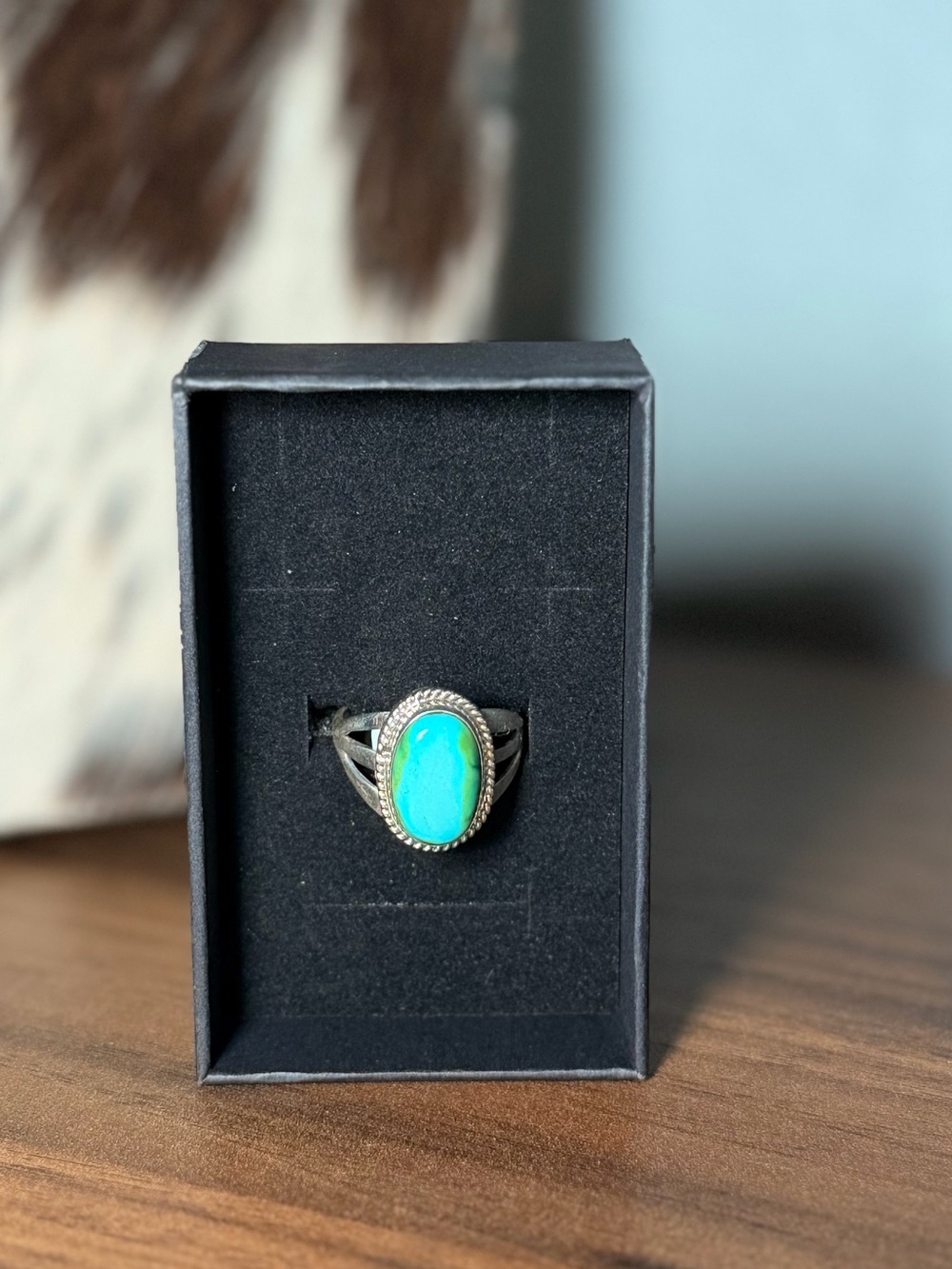 Navajo handmade Sonoran gold sterling silver ring